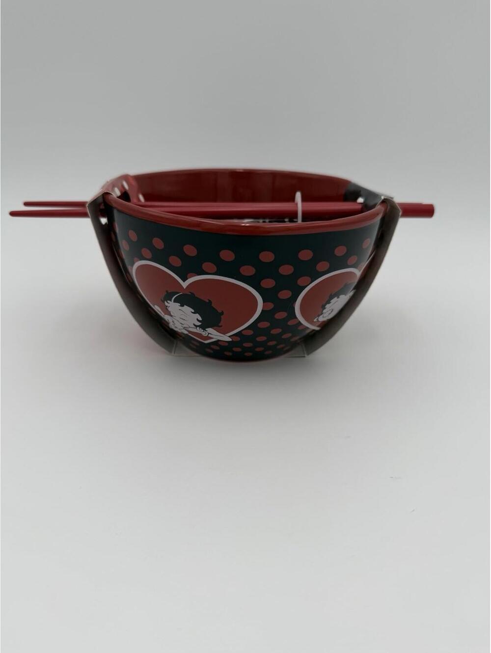 Betty Boop Ceramic Bowl with Bamboo Chopsticks 20oz NIB